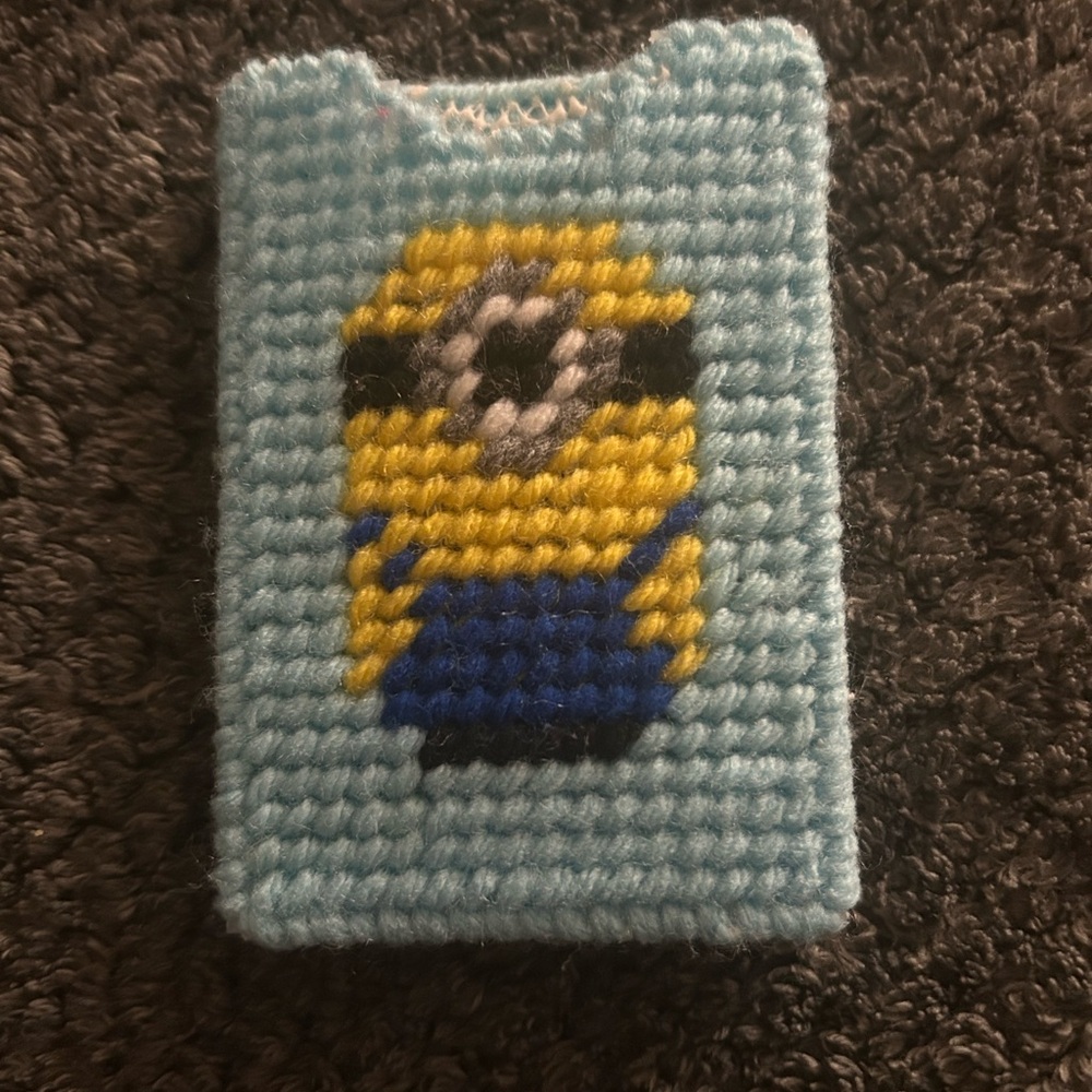 Handcrafted Minion Crochet card holder